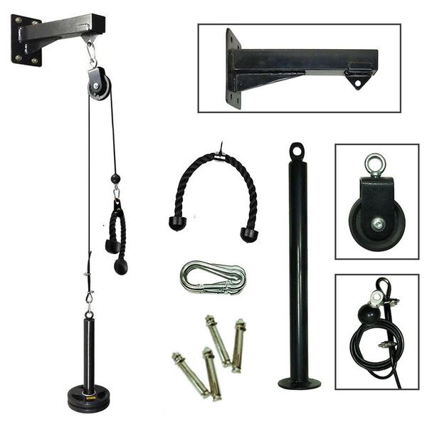gym wall mounted fitness diy pulley cable machine blaster trainer with attachments biceps triceps workout pull down rope accessories
gym wall mounted fitness diy pulley cable machine blaster trainer with attachments biceps triceps workout pull down rope accessories