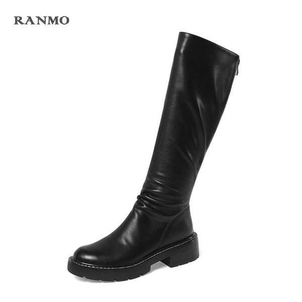 boots elegant fashion winter est knee high genuine leather round toe thick heels pumps 2021 party shoes woman platform, Black
boots elegant fashion winter est knee high genuine leather round toe thick heels pumps 2021 party shoes woman platform, Black