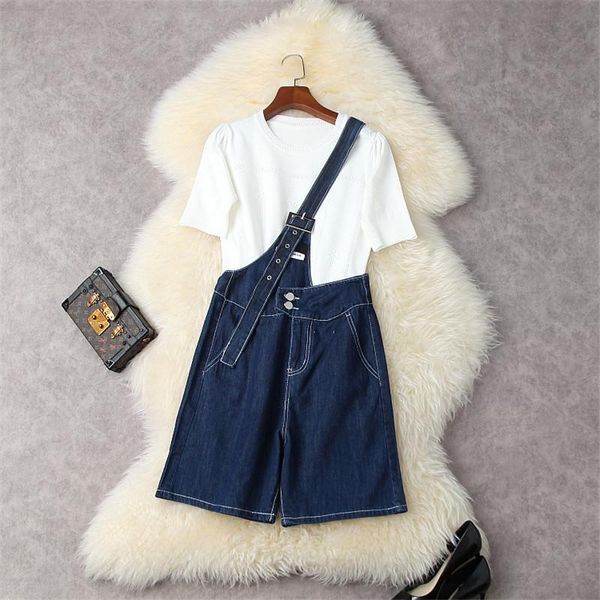 women's tracksuits high street fashion summer woman set 2021 designer solid white knitting and jeans shorts suit casual two piece outfi, Gray
women's tracksuits high street fashion summer woman set 2021 designer solid white knitting and jeans shorts suit casual two piece outfi, Gray