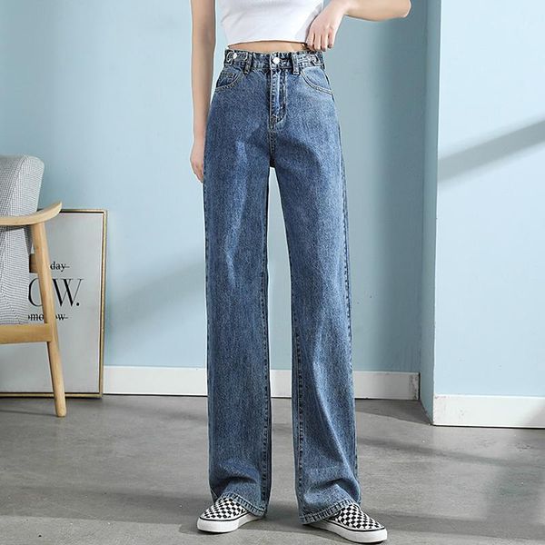 women's jeans streetwear straight for women high waist mom summer autumn plus size denim pants full length trousers jean femme, Blue
women's jeans streetwear straight for women high waist mom summer autumn plus size denim pants full length trousers jean femme, Blue