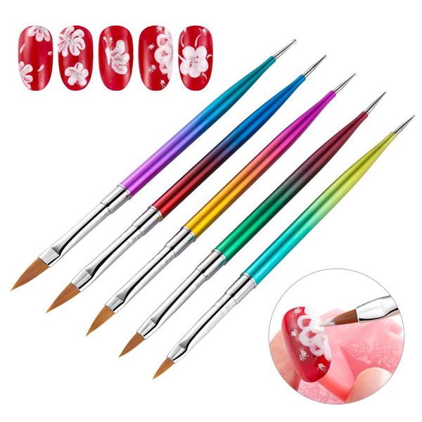 nail brushes 5pcs/set art dotting painting pen uv gel acrylic drawing carving liner brush tools 2 ways manicure diy tool, Yellow
nail brushes 5pcs/set art dotting painting pen uv gel acrylic drawing carving liner brush tools 2 ways manicure diy tool, Yellow