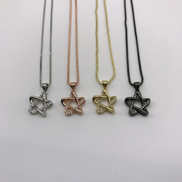 pendant necklaces 5pcs/lot necklace clear cz metal plated micro pave star shape jewelry, Silver
pendant necklaces 5pcs/lot necklace clear cz metal plated micro pave star shape jewelry, Silver