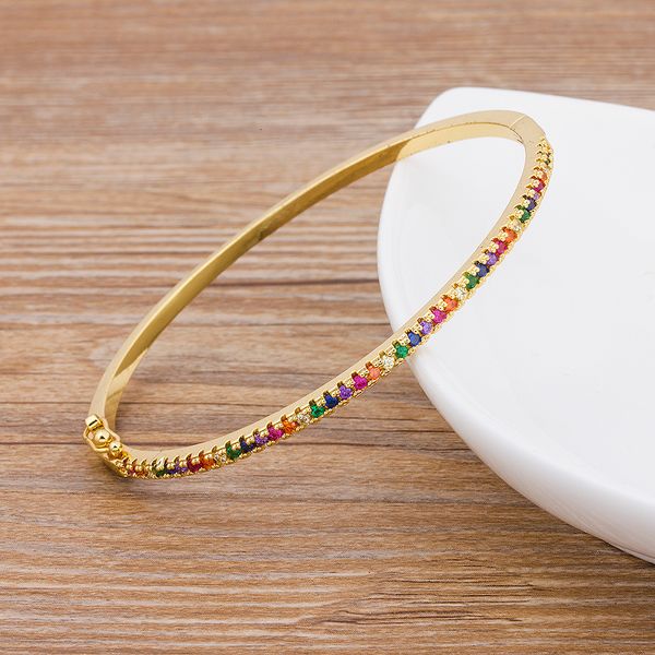 nieuwe ontwerp hoge kwaliteit charm rainbow bangles koper zirconia rhinestone bangle trendy sieraden gift voor vrouwen meisjes, Black
nieuwe ontwerp hoge kwaliteit charm rainbow bangles koper zirconia rhinestone bangle trendy sieraden gift voor vrouwen meisjes, Black