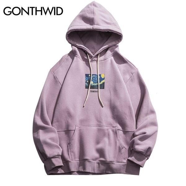gonthwid van gogh starry night print fleece hoodies sweatshirts streetwear men hip hop pullover hooded male harajuku jumper 210818, Black
gonthwid van gogh starry night print fleece hoodies sweatshirts streetwear men hip hop pullover hooded male harajuku jumper 210818, Black