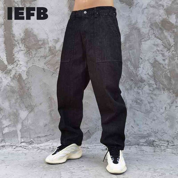iefb spring fashion loose casual straight black jeans men's wear youth simple wash causal vintage denim trousers 9y5627 210524, Blue
iefb spring fashion loose casual straight black jeans men's wear youth simple wash causal vintage denim trousers 9y5627 210524, Blue