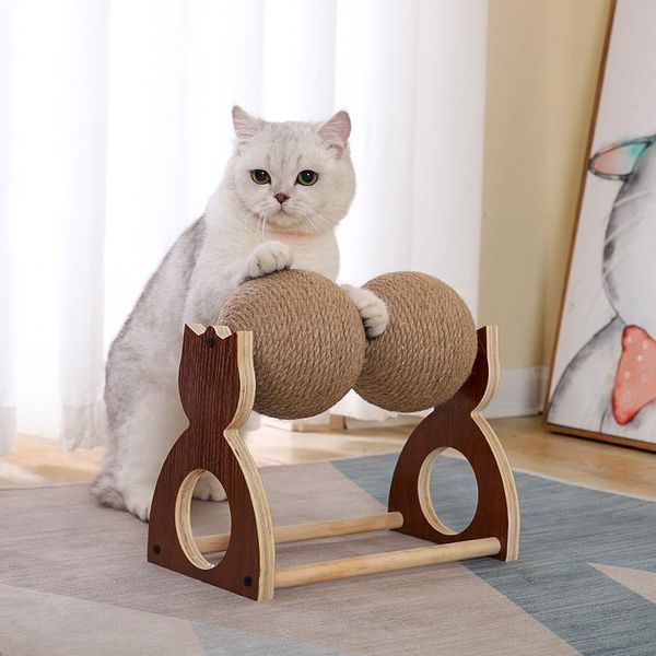 cat toys natural durable wood pet scratcher 2 sisal rope balls toy kitten furniture grinding claw scratching board
cat toys natural durable wood pet scratcher 2 sisal rope balls toy kitten furniture grinding claw scratching board