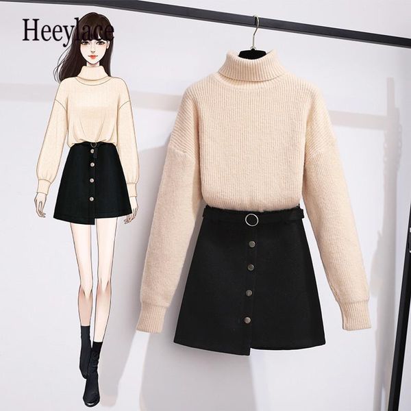 women's tracksuits autumn winter 2 pieces shorts skirt sets korean warm turtleneck knitted pullover sweater and tweed skirts outfits, Gray
women's tracksuits autumn winter 2 pieces shorts skirt sets korean warm turtleneck knitted pullover sweater and tweed skirts outfits, Gray