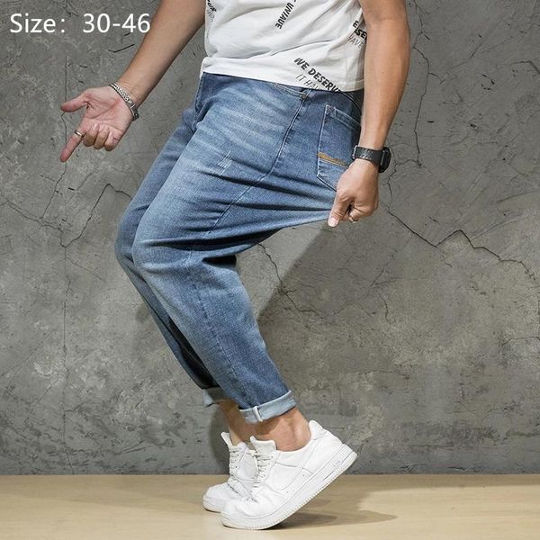 men's jeans size 30-46 loose stretch denim classic style embroidery 2021 autumn and winter brand young plus, Blue
men's jeans size 30-46 loose stretch denim classic style embroidery 2021 autumn and winter brand young plus, Blue