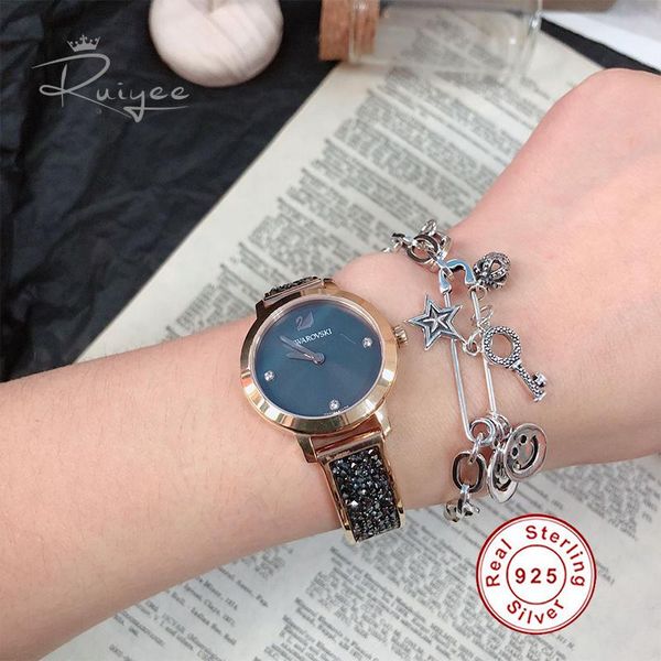 link, chain ruiyee thai silver pin bracelet s925 sterling retro old craft jewelry ladies men's, Black
link, chain ruiyee thai silver pin bracelet s925 sterling retro old craft jewelry ladies men's, Black