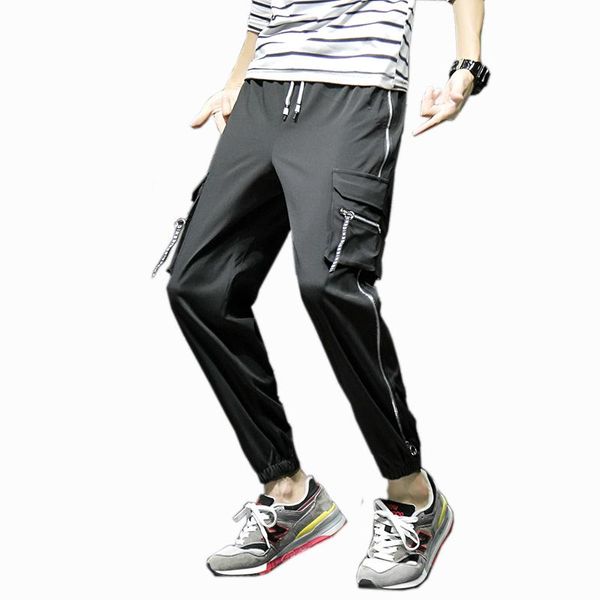 men hip hop cargo pants man solid overalls japanese streetwear joggers design harem male men's, Black
men hip hop cargo pants man solid overalls japanese streetwear joggers design harem male men's, Black