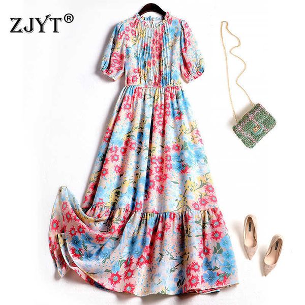 runway fashion short sleeve vintage printed mid calf holiday summer dress women elegant casual aline robe femme 210601, Black;gray
runway fashion short sleeve vintage printed mid calf holiday summer dress women elegant casual aline robe femme 210601, Black;gray