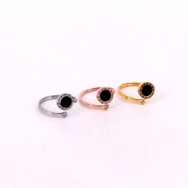 wedding rings classic fashion roman numerals black and white shell zircon opening ring titanium steel plated rose gold, Slivery;golden
wedding rings classic fashion roman numerals black and white shell zircon opening ring titanium steel plated rose gold, Slivery;golden