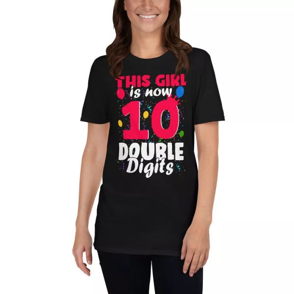this girl is now 10 double digits cool 10 years old 10th birthday shirt, White;black
this girl is now 10 double digits cool 10 years old 10th birthday shirt, White;black