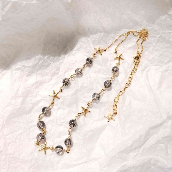 lii ji black tourmaline quartz 14k gold filled chain stars necklace 40+5cm real natural crystal handmade jewelry for women, Silver
lii ji black tourmaline quartz 14k gold filled chain stars necklace 40+5cm real natural crystal handmade jewelry for women, Silver