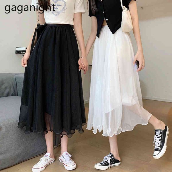 gaganight spring summer skirts womens black white mesh tulle skirt korean elastic high waist midi long pleated skirt 210519
gaganight spring summer skirts womens black white mesh tulle skirt korean elastic high waist midi long pleated skirt 210519