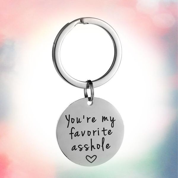keychains keychain military brand stainless steel round army card pendant engraved "you're my favorite asshole, Silver
keychains keychain military brand stainless steel round army card pendant engraved "you're my favorite asshole, Silver