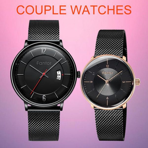 wristwatches fantor luxury fashion men women couple quartz wristwatch waterproof mesh steel date watch pair gift for lovers, Slivery;brown
wristwatches fantor luxury fashion men women couple quartz wristwatch waterproof mesh steel date watch pair gift for lovers, Slivery;brown