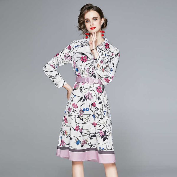 autumn elegant women floral print shirt dress vintage femme long sleeve turn-down collar a-line party dresses vestidos 210525, Black;gray
autumn elegant women floral print shirt dress vintage femme long sleeve turn-down collar a-line party dresses vestidos 210525, Black;gray