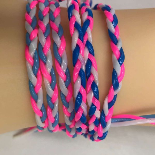 small fresh color environmental protection plastic bracelet, 59cm / piece pvc braided rope (piece), Red;blue
small fresh color environmental protection plastic bracelet, 59cm / piece pvc braided rope (piece), Red;blue