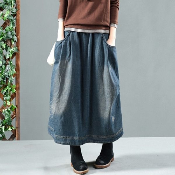 skirts vintage skirt loose jeans jean ladies elastic waistline pocket washed female casual fall the line c2m3, Black
skirts vintage skirt loose jeans jean ladies elastic waistline pocket washed female casual fall the line c2m3, Black