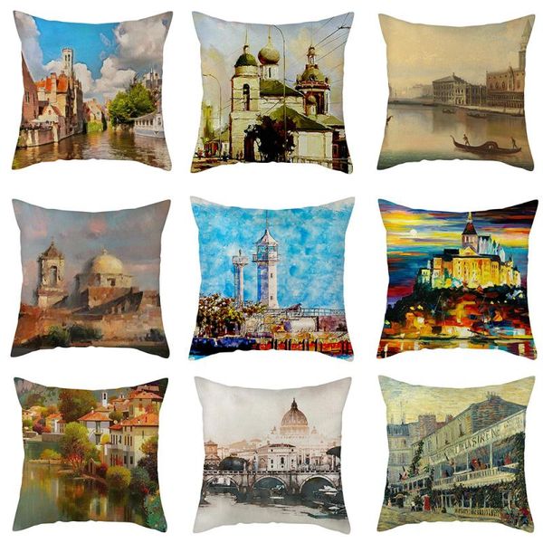 cushion/decorative pillow oil painting decorative cases landscape architecture throw for living room bedroom sofa chair cushion cover
cushion/decorative pillow oil painting decorative cases landscape architecture throw for living room bedroom sofa chair cushion cover