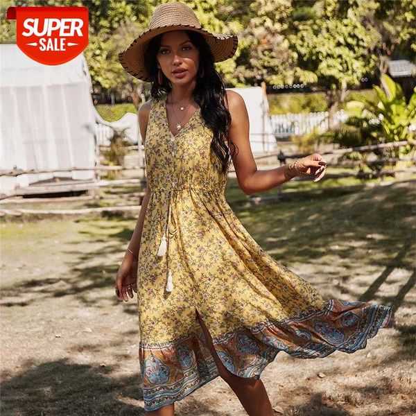 Holiday Style Sleeveless Print Dress Women Casual High Waist V Neck Tassel Spring Summer Dress For Women New #wq5X, White;black
Holiday Style Sleeveless Print Dress Women Casual High Waist V Neck Tassel Spring Summer Dress For Women New #wq5X, White;black