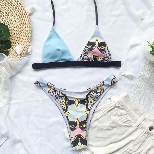 new splicing printed halter bikini female swimsuit women swimwear two-pieces bikini set mid waist bather bathing suit swim k2453
new splicing printed halter bikini female swimsuit women swimwear two-pieces bikini set mid waist bather bathing suit swim k2453