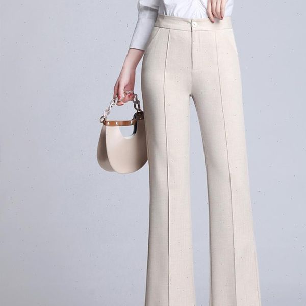 flared spring summer womens pant high waist was thin fashionable korean version micro large size trousers, Black;white
flared spring summer womens pant high waist was thin fashionable korean version micro large size trousers, Black;white