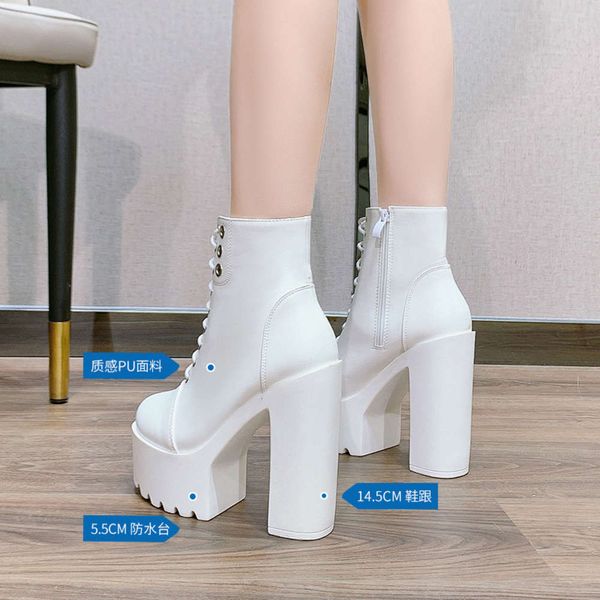 bar style female singer thick heel martin short boots muffin bottom performance white super high stage boots, Black
bar style female singer thick heel martin short boots muffin bottom performance white super high stage boots, Black