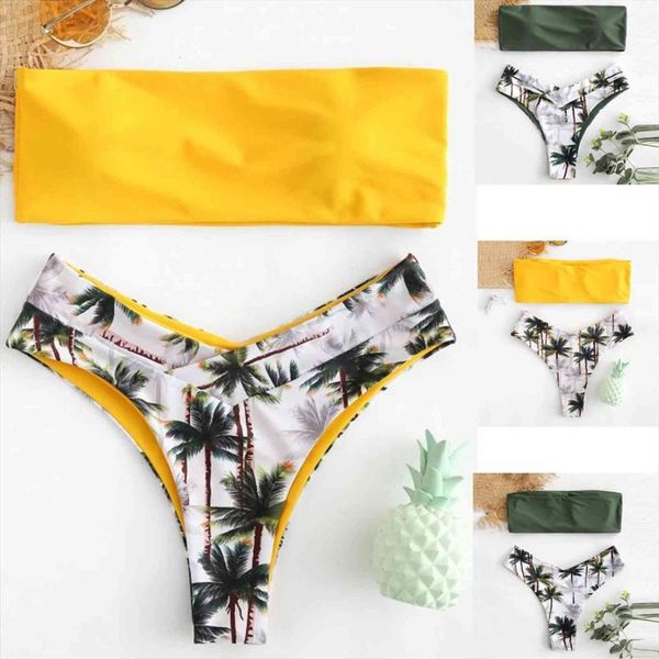 brand women bikini womens swimwear set coconut print padded bathing beachwear bather suit swimming biquini, White;black
brand women bikini womens swimwear set coconut print padded bathing beachwear bather suit swimming biquini, White;black