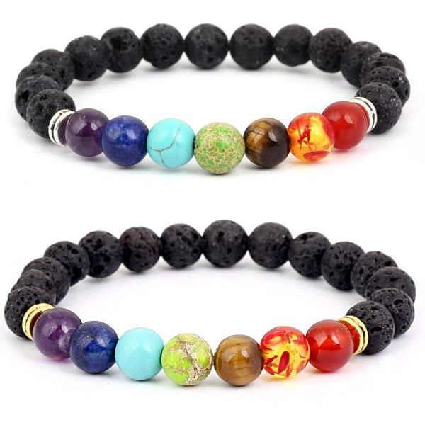 natural lava stone bracelets men 7 chakra bangle fashion yoga beads essential oil diffuser bracelet for women jewelry, Black
natural lava stone bracelets men 7 chakra bangle fashion yoga beads essential oil diffuser bracelet for women jewelry, Black