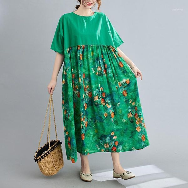 casual dresses johnature vintage patchwork print summer 2021 ankle-length o-neck half sleeve loose women mori glirl, Black;gray
casual dresses johnature vintage patchwork print summer 2021 ankle-length o-neck half sleeve loose women mori glirl, Black;gray