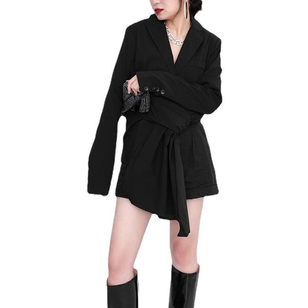 women's suits & blazers irregular know white long women elegant lapel sleeve loose fit jackets fashion tide spring autumn 2021 womens b, White;black
women's suits & blazers irregular know white long women elegant lapel sleeve loose fit jackets fashion tide spring autumn 2021 womens b, White;black