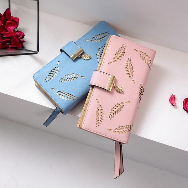 women wallet brand leaves hollow soft pu leather womens clutch female designer wallets coin card purse, Red;black
women wallet brand leaves hollow soft pu leather womens clutch female designer wallets coin card purse, Red;black