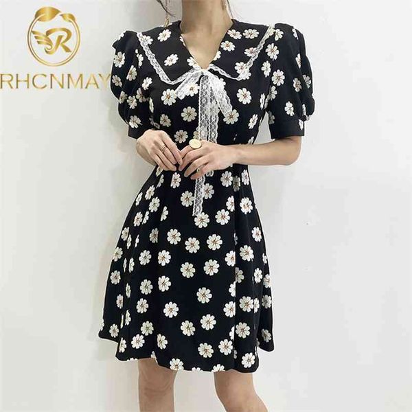 korea women's lace bow peter pan collar dress ladies small daisy printed dresses summer girl student vestidos women clothes 210506, Black;gray
korea women's lace bow peter pan collar dress ladies small daisy printed dresses summer girl student vestidos women clothes 210506, Black;gray