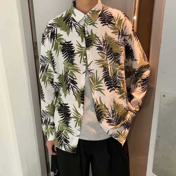 men's casual shirts spring summer flower fashion printed men streetwear korean long-sleeved mens hawaiian yuzc, White;black
men's casual shirts spring summer flower fashion printed men streetwear korean long-sleeved mens hawaiian yuzc, White;black