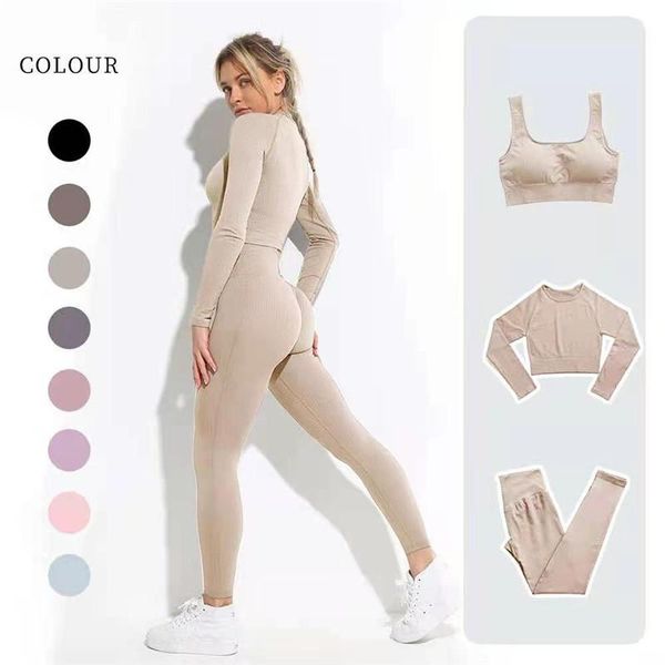 seamless yoga set workout clothes for women sports gym fitness clothing long sleeve suit outfit
seamless yoga set workout clothes for women sports gym fitness clothing long sleeve suit outfit