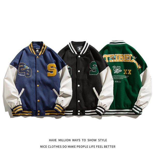 men's jackets autumn original towel embroid letter baseball jacket men bomber coat women boyfriend style varsity casual chic, Black;brown
men's jackets autumn original towel embroid letter baseball jacket men bomber coat women boyfriend style varsity casual chic, Black;brown
