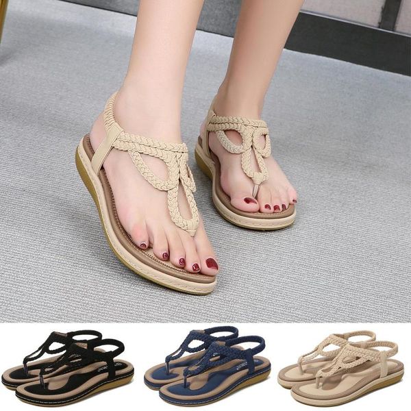 sandals women patch woven women's comfortable non-slip simple and light beach style flat large size flip-flop, Black
sandals women patch woven women's comfortable non-slip simple and light beach style flat large size flip-flop, Black