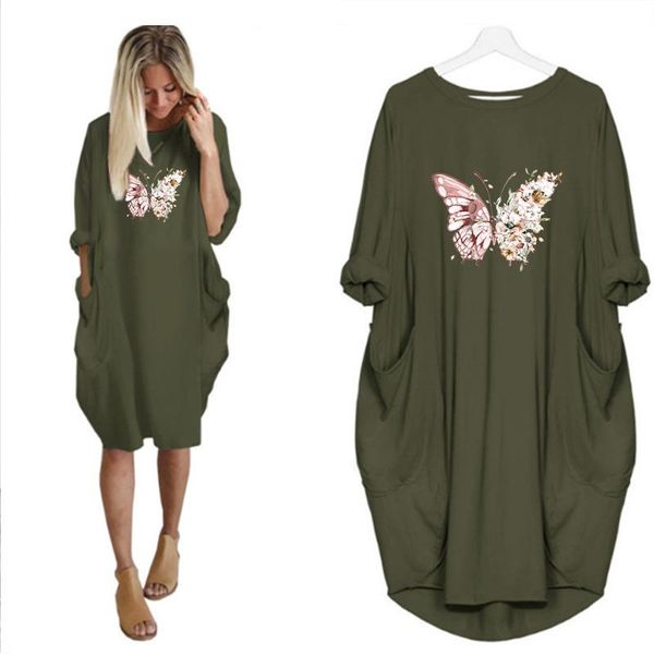 women's dress butterfly flower printed pocket mid-length loose multicolor large size party daily style early autumn casual dresses, Black;gray
women's dress butterfly flower printed pocket mid-length loose multicolor large size party daily style early autumn casual dresses, Black;gray