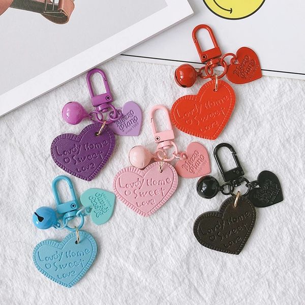 engraved heart pendant alloy bell keychain creative leather backpack bag charm accessories birthday anniversary gifts for friend, Silver
engraved heart pendant alloy bell keychain creative leather backpack bag charm accessories birthday anniversary gifts for friend, Silver