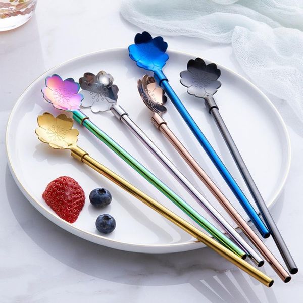 spoons 2in1 stainless steel cherry blossom stir spoon milk tea drink juice cocktail straw creative gold-plating drinkware
spoons 2in1 stainless steel cherry blossom stir spoon milk tea drink juice cocktail straw creative gold-plating drinkware