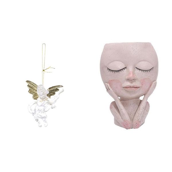 decorative flowers & wreaths 40pcs christmas transparent angel pendant acrylic garden decoration with flower pot human face vase resin plant
decorative flowers & wreaths 40pcs christmas transparent angel pendant acrylic garden decoration with flower pot human face vase resin plant