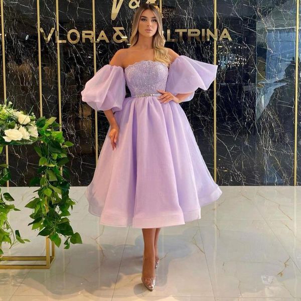 party dresses light purple off- shoulder bubble sleeve prom dress chiffon sequins midi long beaded evening ever pretty gowns, White;black
party dresses light purple off- shoulder bubble sleeve prom dress chiffon sequins midi long beaded evening ever pretty gowns, White;black