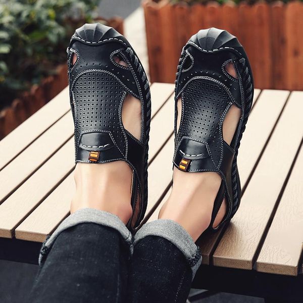 sandals leather for sport sports athletic summer beach water 2021 sandles casual fashion work outdoor mens slides genuine sandalie, Black
sandals leather for sport sports athletic summer beach water 2021 sandles casual fashion work outdoor mens slides genuine sandalie, Black