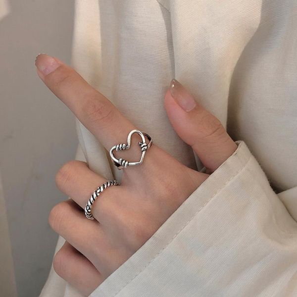 wedding rings ancient silver color hollowed-out heart shape open ring simple design fashion love gothic jewelry for women girl gifts, Slivery;golden
wedding rings ancient silver color hollowed-out heart shape open ring simple design fashion love gothic jewelry for women girl gifts, Slivery;golden