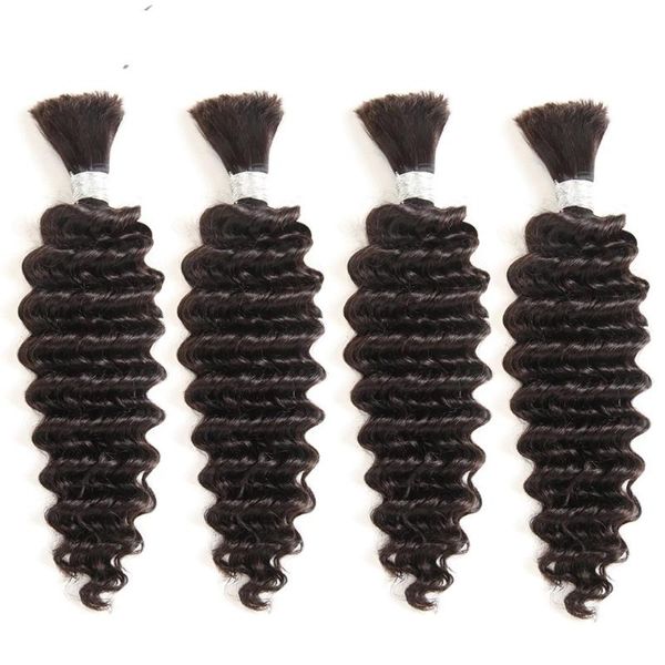 human hair bulks deep wave bulk for braiding brazilian remy weaving no weft 3bundles extensions #black #2#4 brown, Black
human hair bulks deep wave bulk for braiding brazilian remy weaving no weft 3bundles extensions #black #2#4 brown, Black