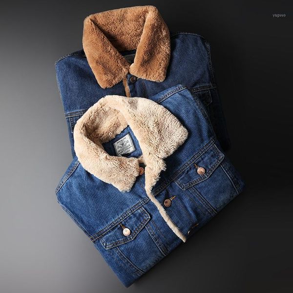 winter thick men's denim coat plus velvet warm jacket fashion casual wool parka lamb retro jackets, Black;brown
winter thick men's denim coat plus velvet warm jacket fashion casual wool parka lamb retro jackets, Black;brown