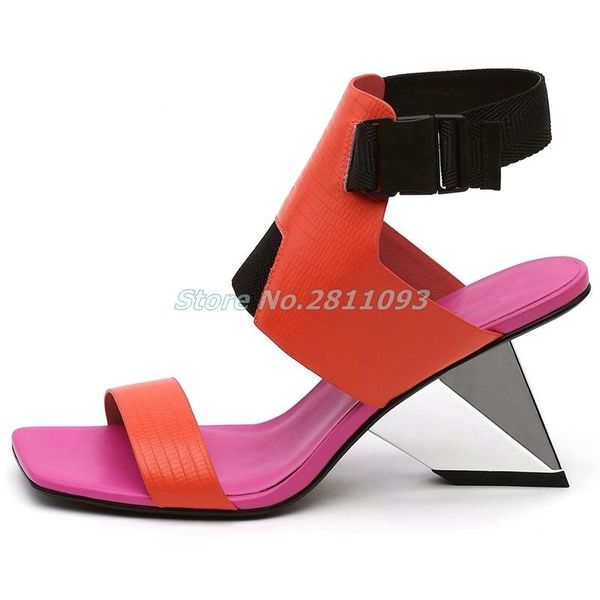 sandals square toe patchwork strange style heel ankle buckle red black green stylish shoes high fashion european
sandals square toe patchwork strange style heel ankle buckle red black green stylish shoes high fashion european