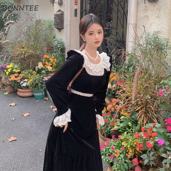 casual dresses black women mid-calf french vintage tender slim lace all-match soft fashion quality spring oversize empire retro, Black;gray
casual dresses black women mid-calf french vintage tender slim lace all-match soft fashion quality spring oversize empire retro, Black;gray